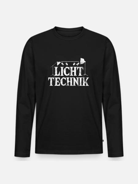 Lichttechnik Lichttechniker Licht Bühne Geschenk - Männer Premium Bio Langarmshirt - Schwarz