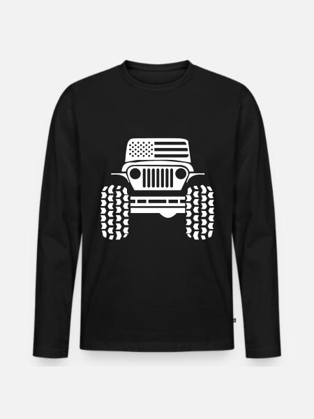 American SUV Gift - Men's Premium Organic Long Sleeve Shirt - black
