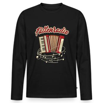 Quetschn Zugin Ziach Musik | Harmonika Akkordeon - Männer Premium Bio Langarmshirt - Schwarz - Vorne - Nico (187cm)