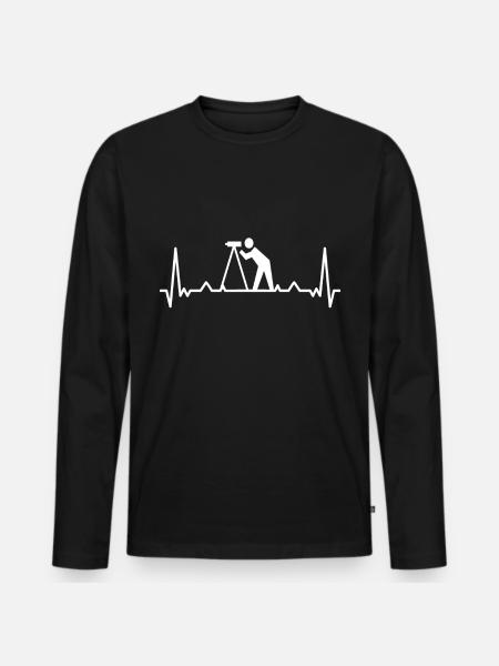 Géomètre géomètres géomètres - T-shirt manches longues Premium bio Homme - noir