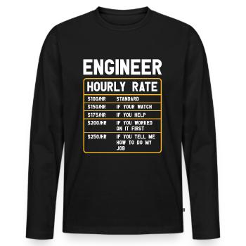 Informatiker | Programmierer Humor Software - Männer Premium Bio Langarmshirt - Schwarz - Vorne - Nico (187cm)