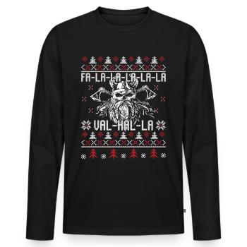 Christmas X-Max Xmax Wikinger Wikinger Äxte - Männer Premium Bio Langarmshirt - Schwarz - Vorne - Nico (187cm)