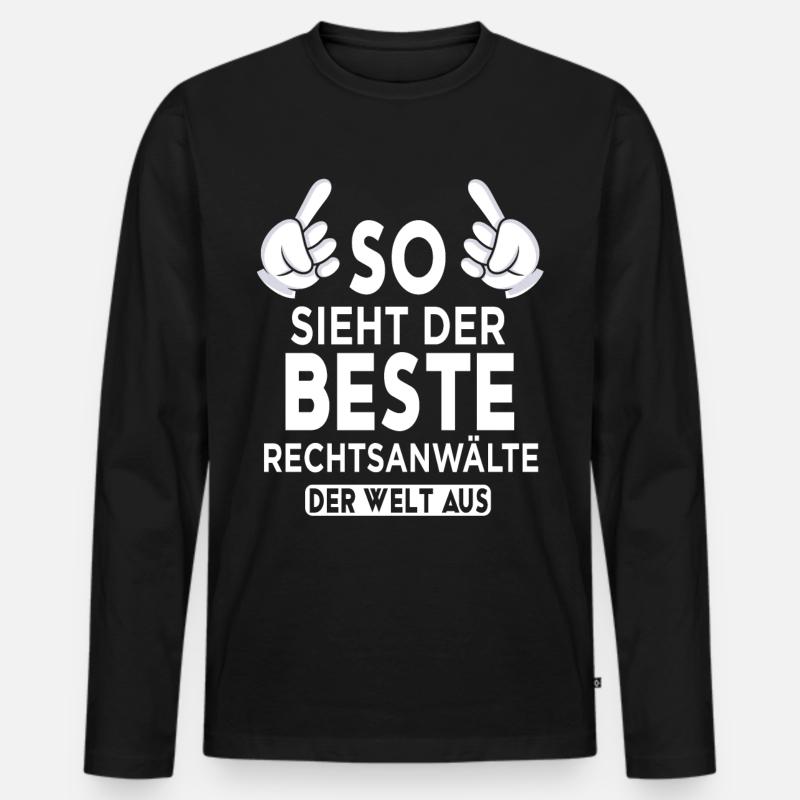 Rechtsanwälte Spruch - Männer Premium Bio Langarmshirt - Schwarz