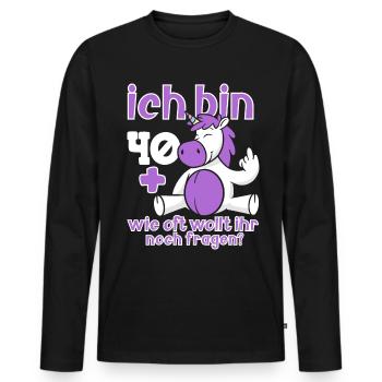 41. Geburtstag 41 Jahre Alt - Männer Premium Bio Langarmshirt - Schwarz - Vorne - Nico (187cm)