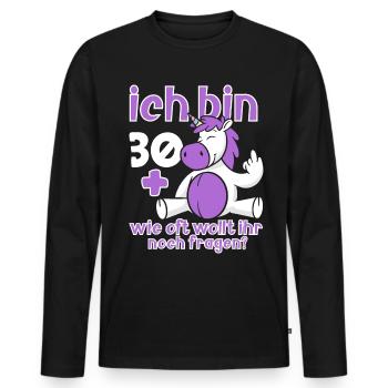 31. Geburtstag 31 Jahre Alt - Männer Premium Bio Langarmshirt - Schwarz - Vorne - Nico (187cm)