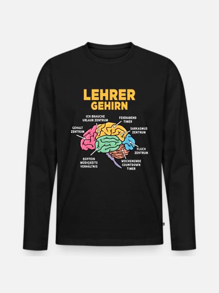 Lehrer - Männer Premium Bio Langarmshirt - Schwarz