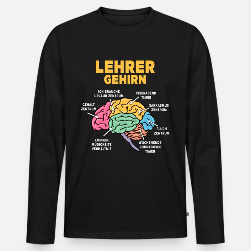 Lehrer - Männer Premium Bio Langarmshirt - Schwarz