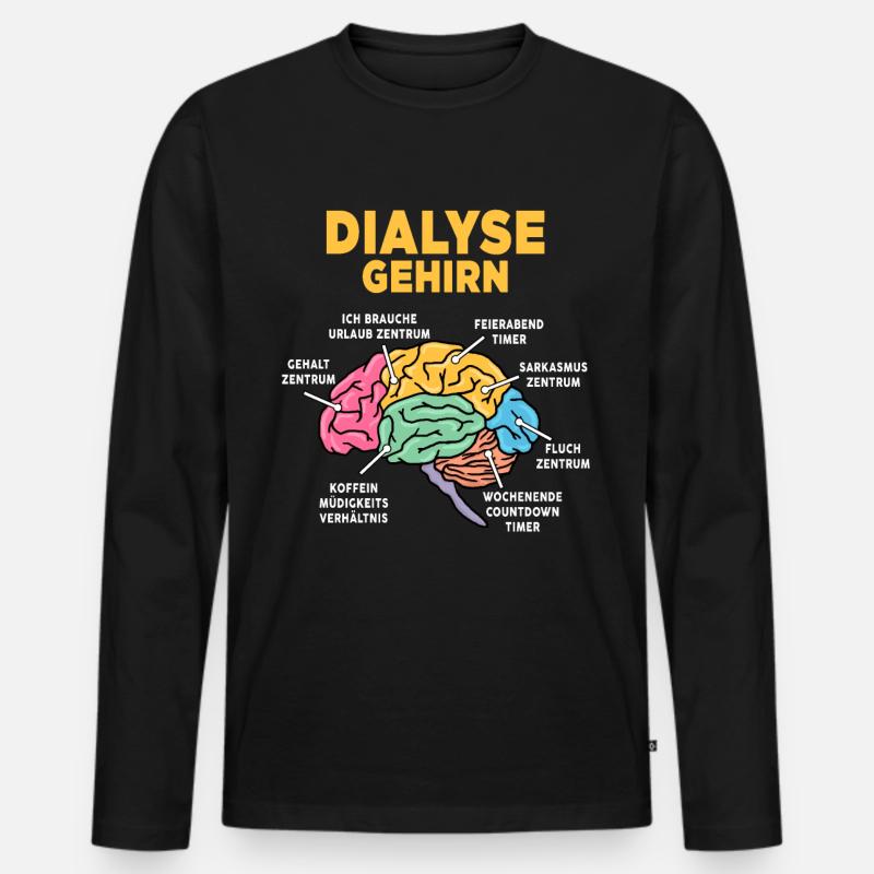 Dialyse - Männer Premium Bio Langarmshirt - Schwarz