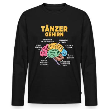 Tänzer - Männer Premium Bio Langarmshirt - Schwarz - Vorne - Nico (187cm)