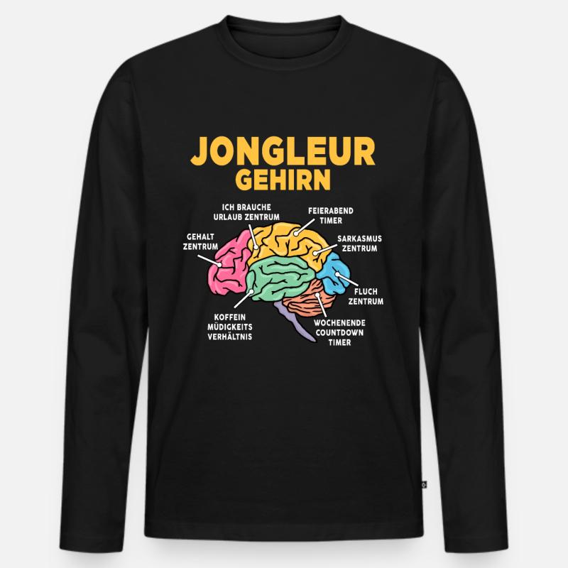 Jongleur - Männer Premium Bio Langarmshirt - Schwarz