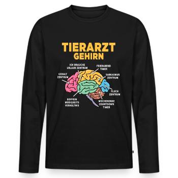 Tierarzt - Männer Premium Bio Langarmshirt - Schwarz - Vorne - Nico (187cm)