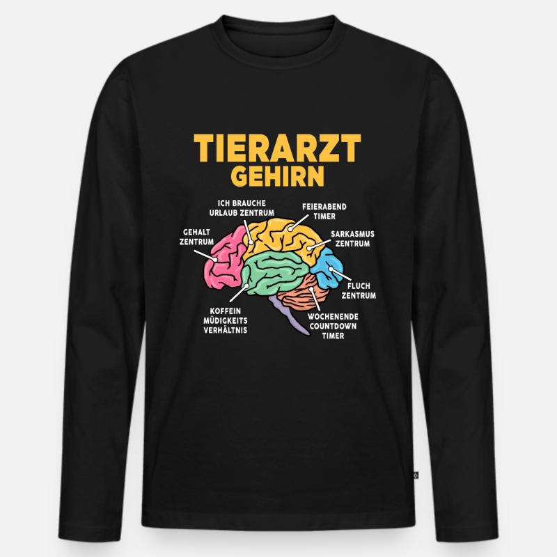 Tierarzt - Männer Premium Bio Langarmshirt - Schwarz