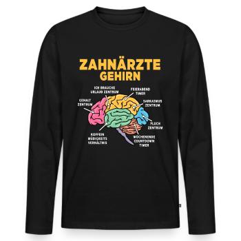 Zahnärzte - Männer Premium Bio Langarmshirt - Schwarz - Vorne - Nico (187cm)
