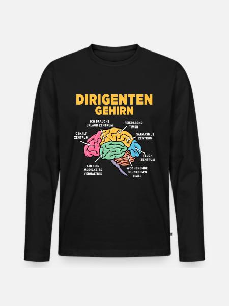 Dirigenten - Männer Premium Bio Langarmshirt - Schwarz