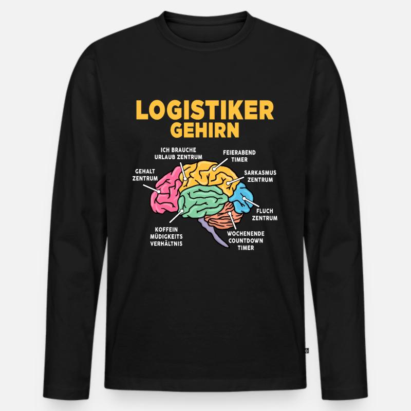 Logistiker - Männer Premium Bio Langarmshirt - Schwarz