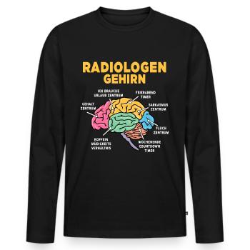 Radiologen - Männer Premium Bio Langarmshirt - Schwarz - Vorne - Nico (187cm)