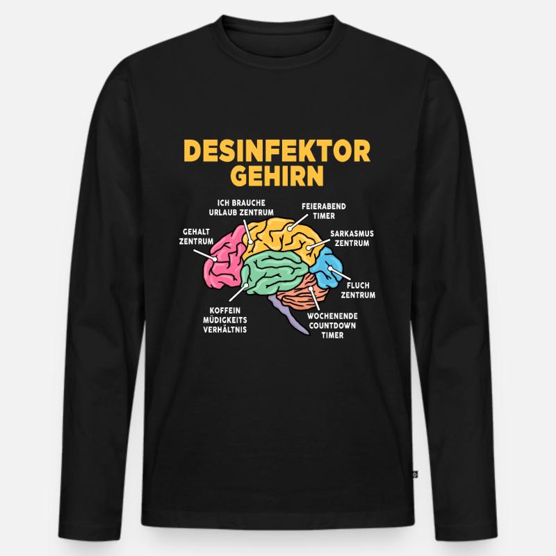 Desinfektor - Männer Premium Bio Langarmshirt - Schwarz