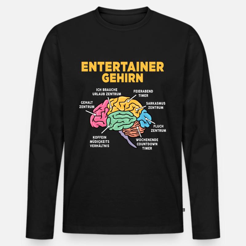 Entertainer - Männer Premium Bio Langarmshirt - Schwarz