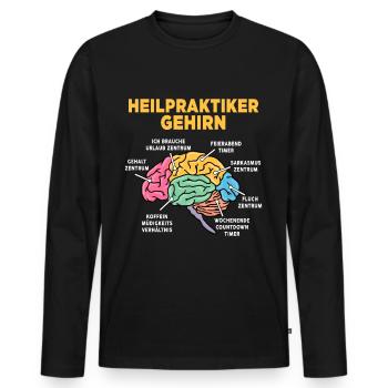 Heilpraktiker - Männer Premium Bio Langarmshirt - Schwarz - Vorne - Nico (187cm)