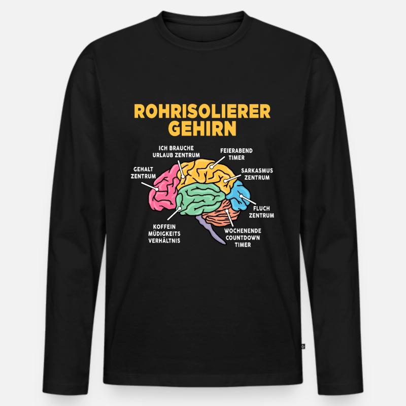 Rohrisolierer - Männer Premium Bio Langarmshirt - Schwarz