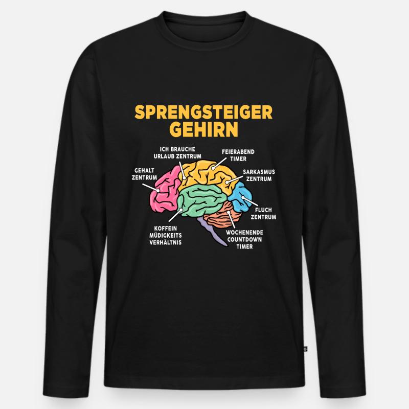 Sprengsteiger - Männer Premium Bio Langarmshirt - Schwarz