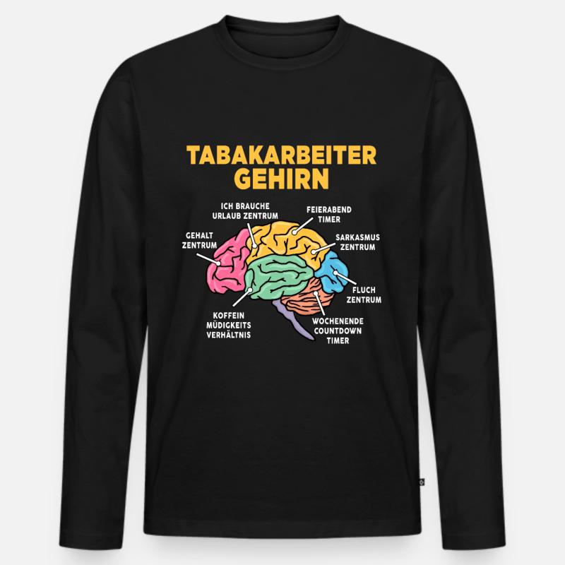 Tabakarbeiter - Männer Premium Bio Langarmshirt - Schwarz