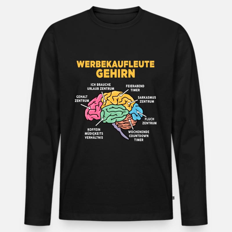 Werbekaufleute - Männer Premium Bio Langarmshirt - Schwarz
