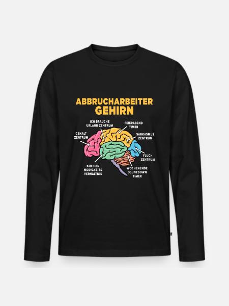 Abbrucharbeiter - Männer Premium Bio Langarmshirt - Schwarz