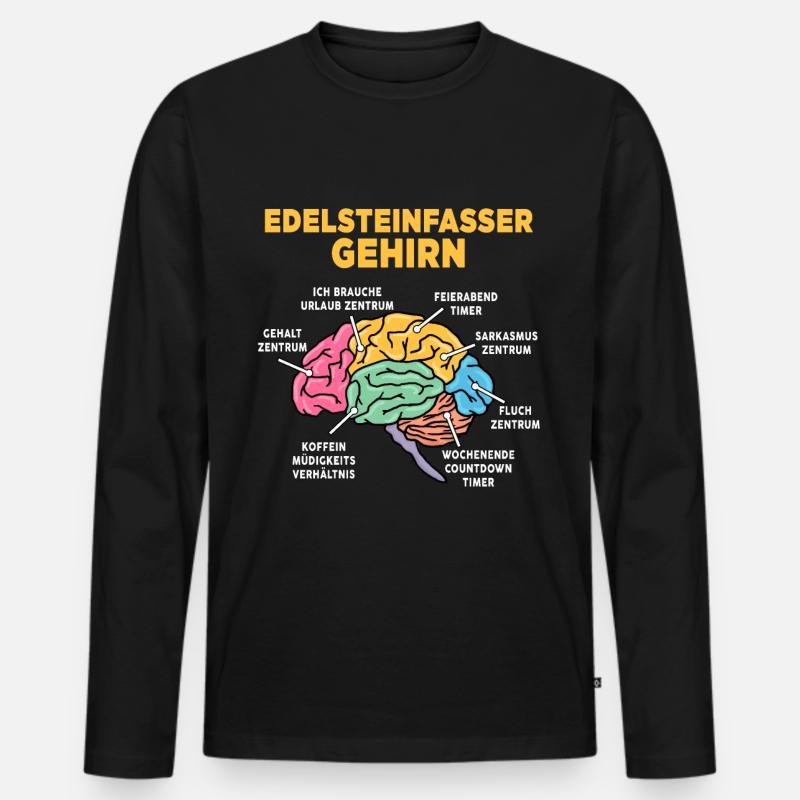 Edelsteinfasser - Männer Premium Bio Langarmshirt - Schwarz