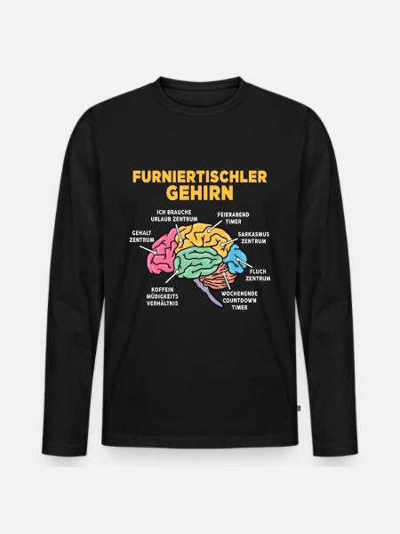 Furniertischler - Männer Premium Bio Langarmshirt - Schwarz
