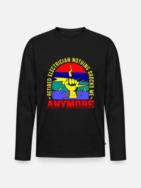 Elektriker Strommeister - Männer Premium Bio Langarmshirt - Schwarz