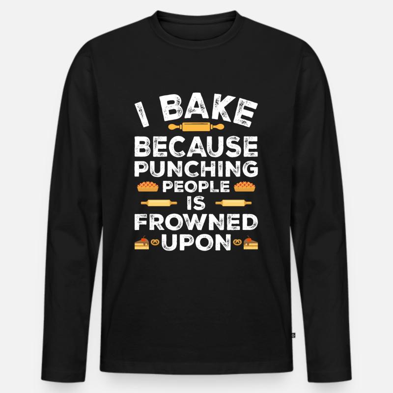 Cookie-Bäcker-Genuss Hobbybäcker - Männer Premium Bio Langarmshirt - Schwarz
