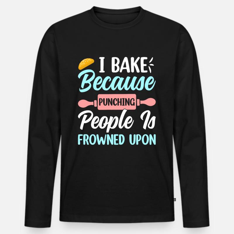 Cookie-Bäcker-Genuss Hobbybäcker - Männer Premium Bio Langarmshirt - Schwarz