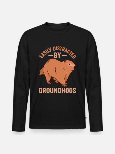 Groundhog Day! - Groundhog Day - Men's Premium Organic Long Sleeve Shirt - black
