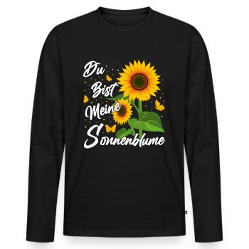 You are my sunflower partnership garden - Men's Premium Organic Long Sleeve Shirt - black - Front - Nico (187cm)