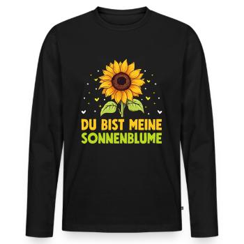 You are my sunflower partnership garden - Men's Premium Organic Long Sleeve Shirt - black - Front - Nico (187cm)
