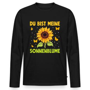 You are my sunflower partnership garden - Men's Premium Organic Long Sleeve Shirt - black - Front - Nico (187cm)