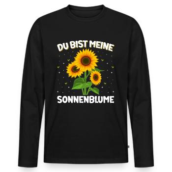You are my sunflower partnership garden - Men's Premium Organic Long Sleeve Shirt - black - Front - Nico (187cm)