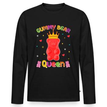 Gümmibär Queen of Sweets - Men's Premium Organic Long Sleeve Shirt - black - Front - Nico (187cm)