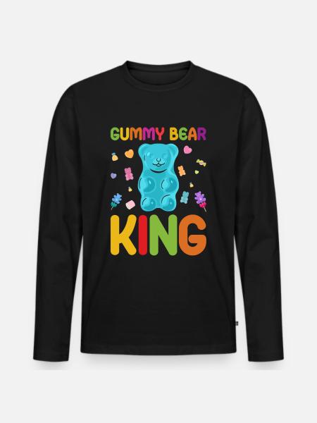 Gümmibär King of Sweets - Men's Premium Organic Long Sleeve Shirt - black