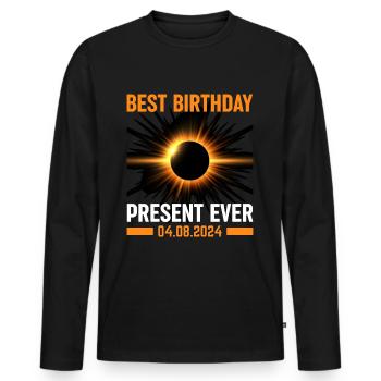 Éclipse solaire - Explorez l’obscurité - T-shirt manches longues Premium bio Homme - noir - Devant - Nico (187cm)