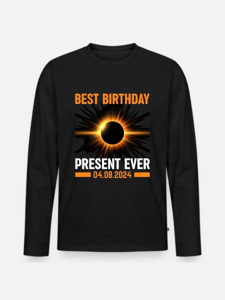 Éclipse solaire - Explorez l’obscurité - T-shirt manches longues Premium bio Homme - noir
