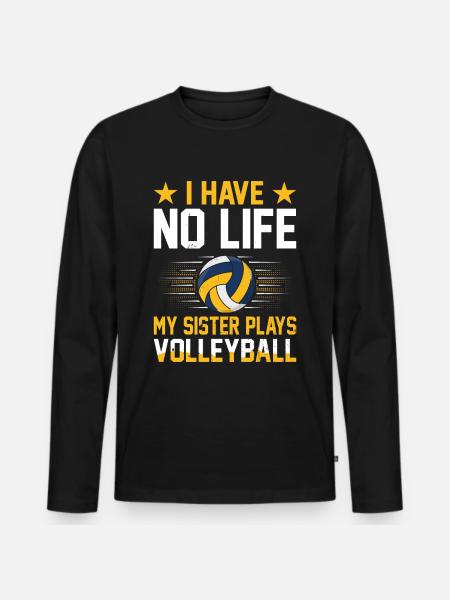 Volleyball Sister Volleyball Siblings - Men's Premium Organic Long Sleeve Shirt - black