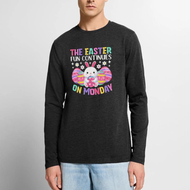 The fun continues Easter Monday Easter time Easter Men's Premium Organic Long Sleeve Shirt