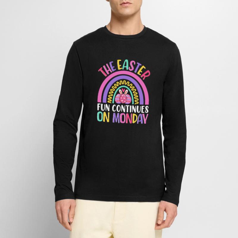 The fun continues on Easter Monday Easter time Easter Men's Premium Organic Long Sleeve Shirt
