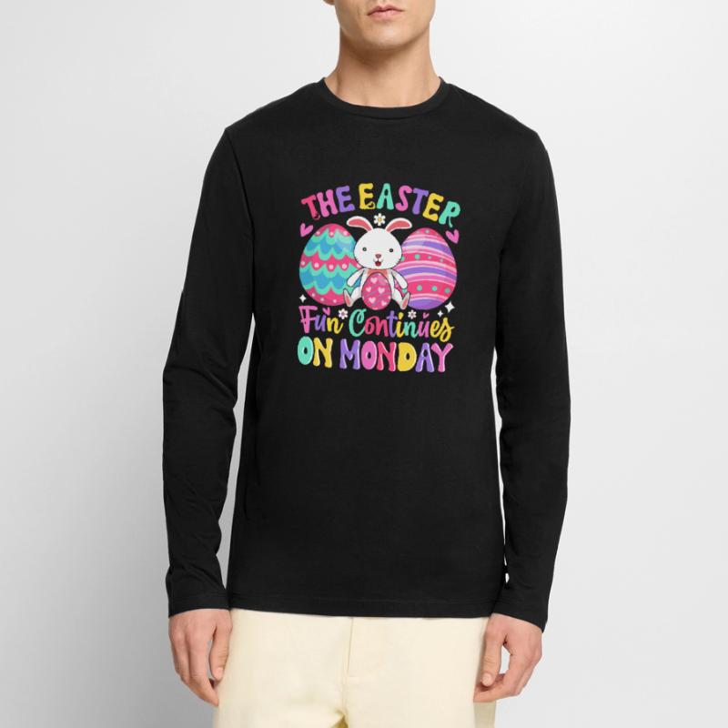 The fun continues Easter Monday Easter time Easter Men's Premium Organic Long Sleeve Shirt