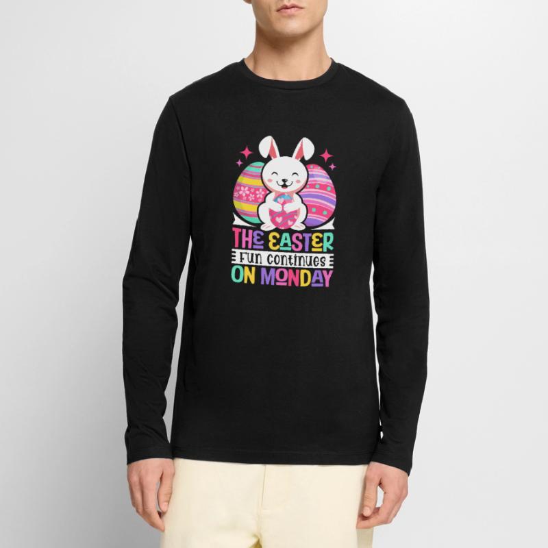The fun continues Easter Monday Easter time Easter Men's Premium Organic Long Sleeve Shirt