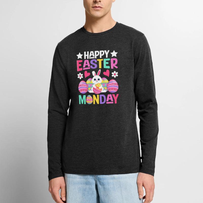 Happy Easter Monday! Easter Easter Eggs Easter Bunny Men's Premium Organic Long Sleeve Shirt