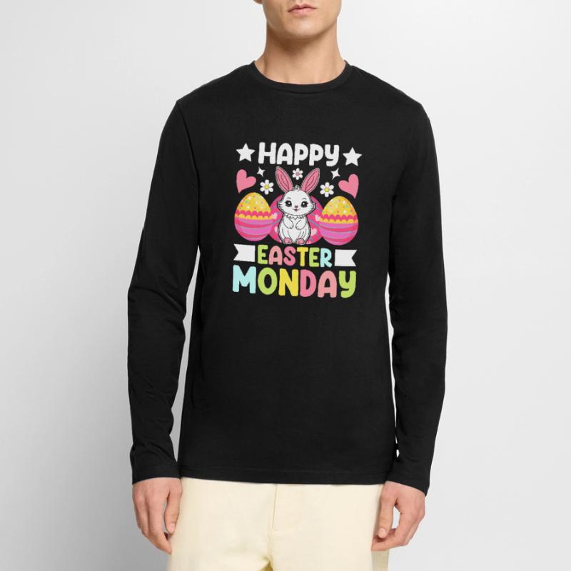 Happy Easter Monday! Easter Easter Eggs Easter Bunny Men's Premium Organic Long Sleeve Shirt