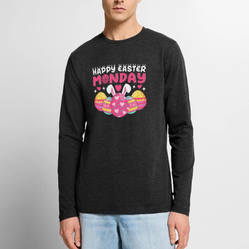 Happy Easter Monday! Easter Easter Eggs Easter Bunny Men's Premium Organic Long Sleeve Shirt